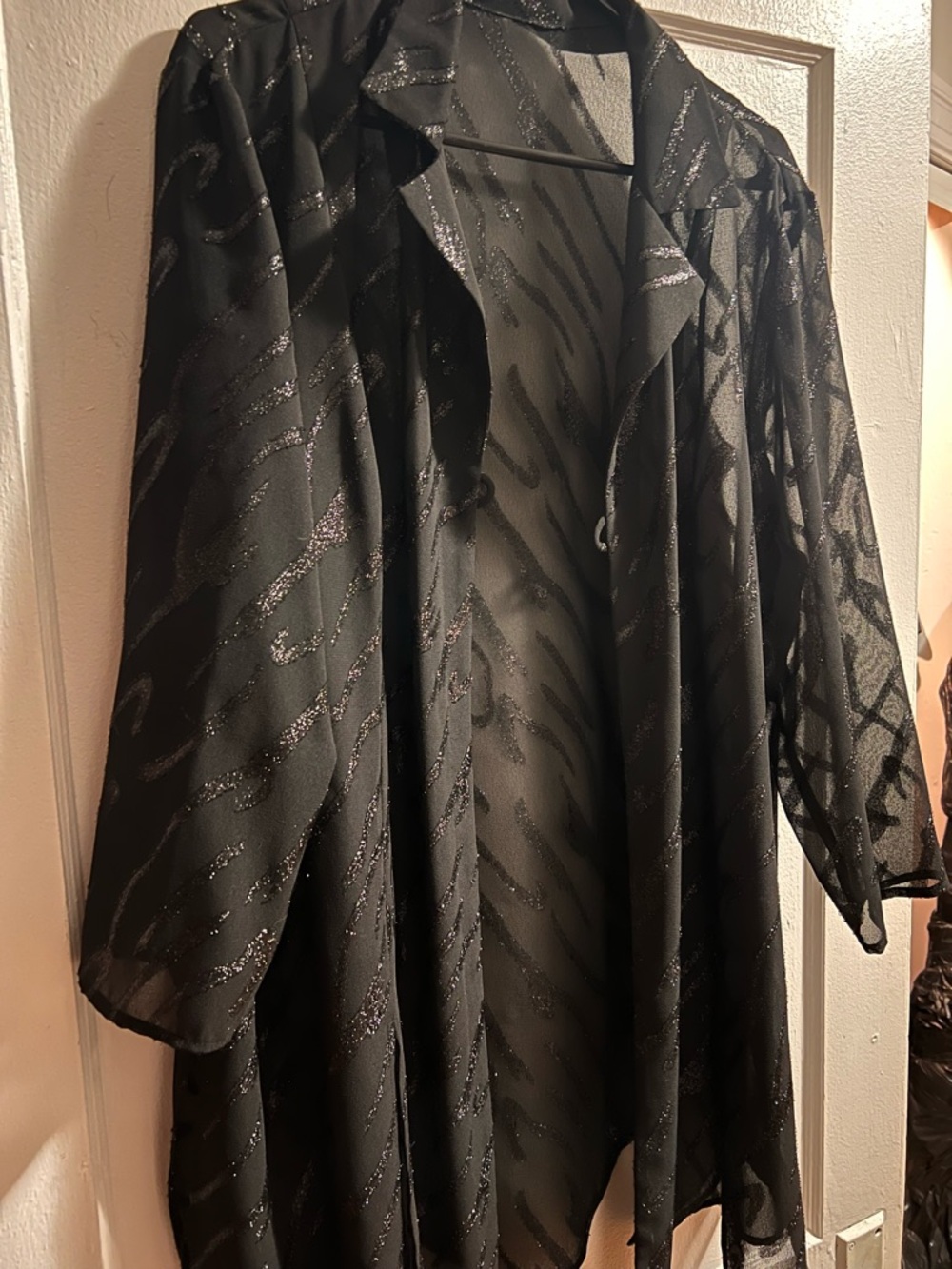 Sheer Black glittery vintage shirt